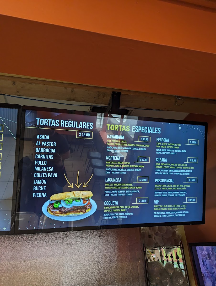 Tortas ATM Menu - Image 1