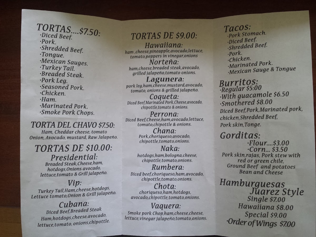 Tortas ATM Menu - Image 4
